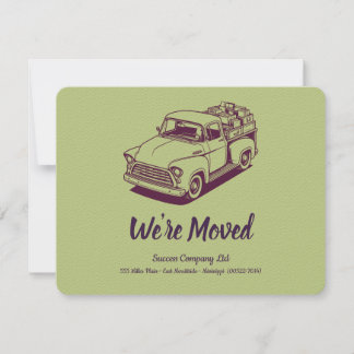 50's Truck Green Back Personalize Office Address Announcement