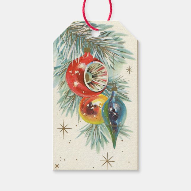 50's Vintage Ornaments Gift Tags (Front)