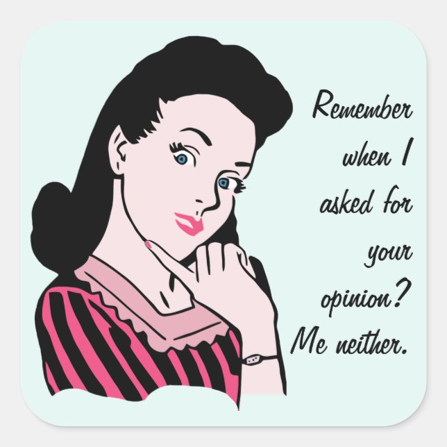 50s Woman Sarcasm Sticker (Front)