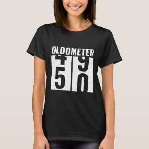 50th 50 Birthday Funny Gift Men Women Oldometer 49 T-Shirt