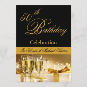50th-59th Birthday Party Personalized Invitation