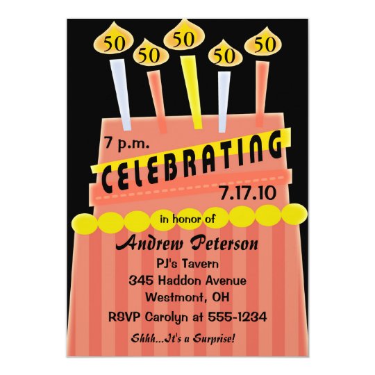 50th - 59th Birthday Party Personalized Invitation | Zazzle.ca
