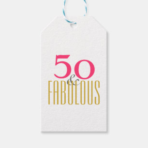 50th and Fabulous Birthday (or your preferred age) Gift Tags