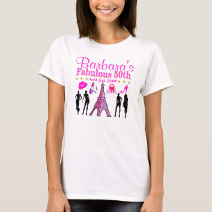 50TH AND FABULOUS PERSONALIZED PARIS T SHIRT