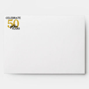 50th Anniversary 50 Golden Years Return Address Envelope