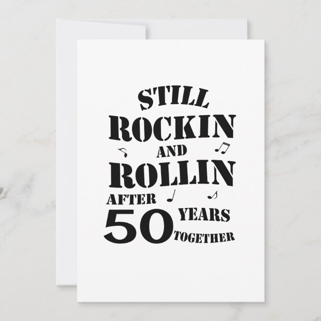 50th Anniversary - 50 Years Anniversary Couples Card (Front)
