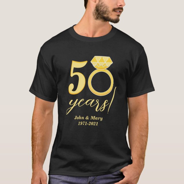 50th Anniversary 50 Years Golden Wedding T-Shirt (Front)