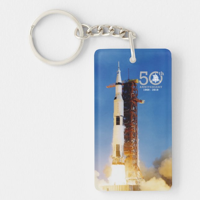 50th Anniversary Apollo 11 Moon Landing, Saturn V: Keychain (Front)