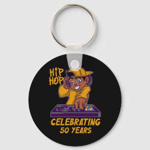 50th Anniversary Black History Dj Dance Rapper Hip Keychain