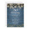 50th Anniversary Blue Rustic Wood Gold Hearts