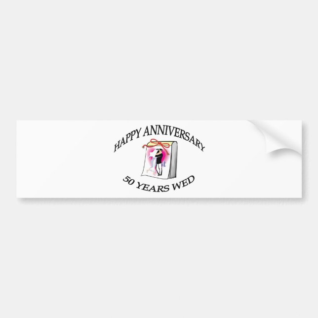 50th. Anniversary Bumper Sticker (Front)