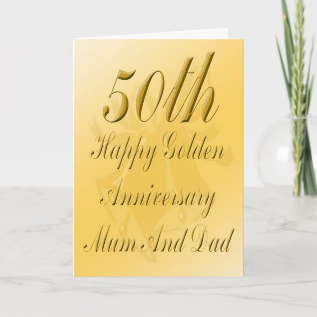 50th Anniversary Card For Mum And Dad (Front)