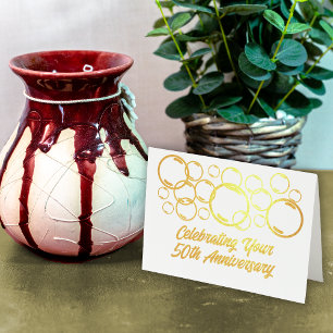 50th Anniversary Celebration Bubbles  Foil Card