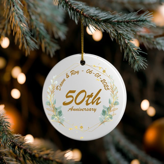 50th Anniversary Christmas Ornament Personalized,  (Creator Uploaded)