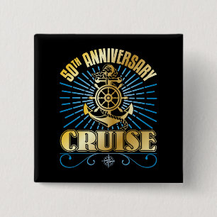 50th Anniversary Cruise 2 Inch Square Button