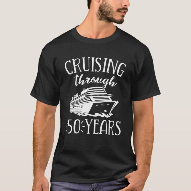 50th Anniversary Cruise His Her Vacation Match Cou T-Shirt (Front)