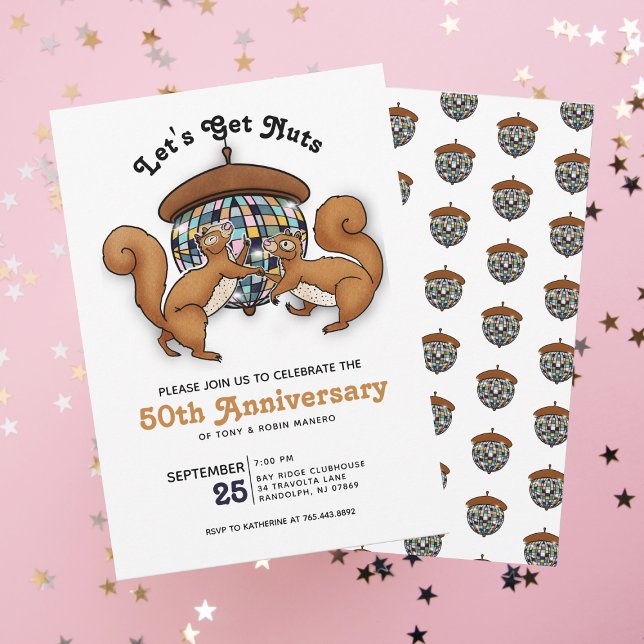 50th Anniversary Disco Squirrels Invitation (Creator Uploaded)