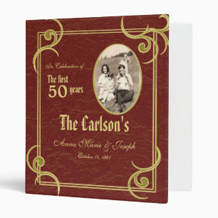 50th Anniversary Faux Book Binder
