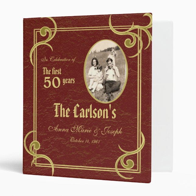 50th Anniversary Faux Book Binder (Front/Inside)