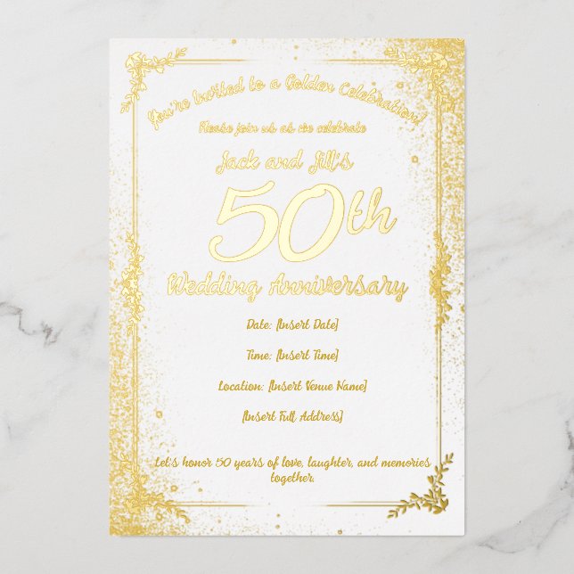 50th Anniversary Foil Invitation (Front)