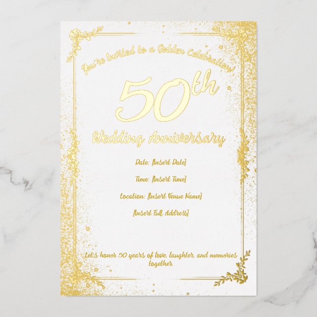 50th Anniversary Foil Invitation (Front)