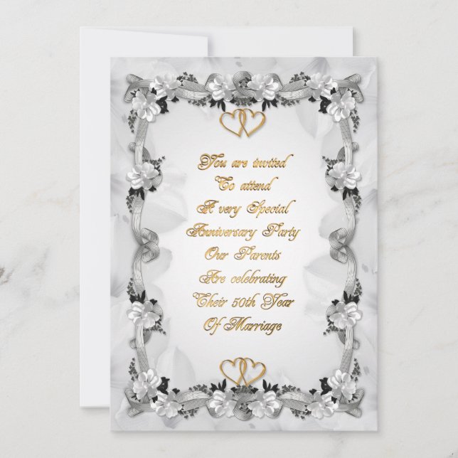 50th Anniversary for parents invitation (Front)