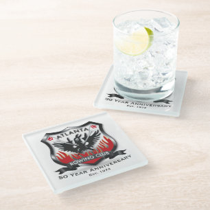 50th Anniversary Glass Coaster