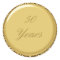 50th Anniversary Gold 1.5" Diameter Round Sticker