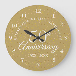 50th Anniversary Gold Dust Large Clock