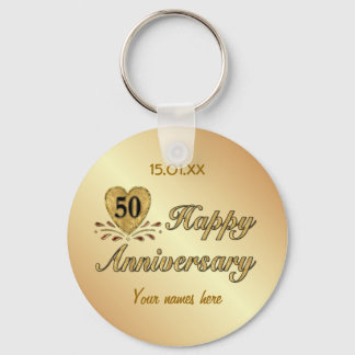 50th Anniversary - Gold Keychain