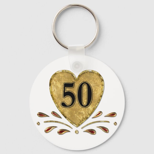 50th Anniversary - Gold Keychain (Front)