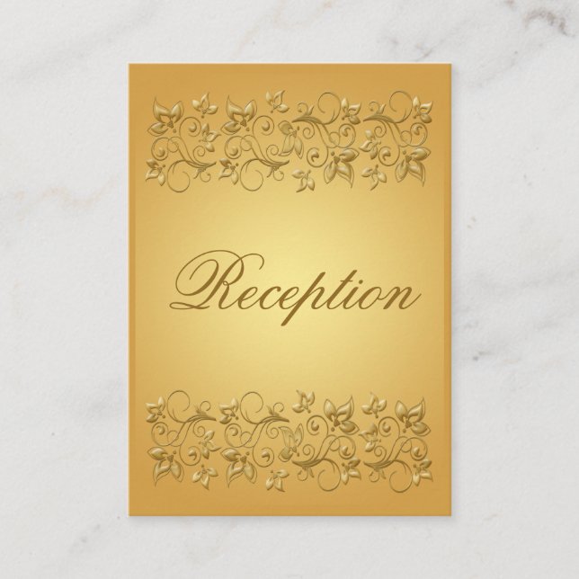 50th Anniversary Gold on Gold Reception Card (Front)