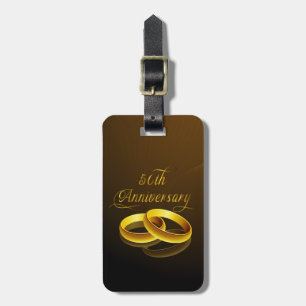 50th Anniversary   Gold Script Luggage Tag