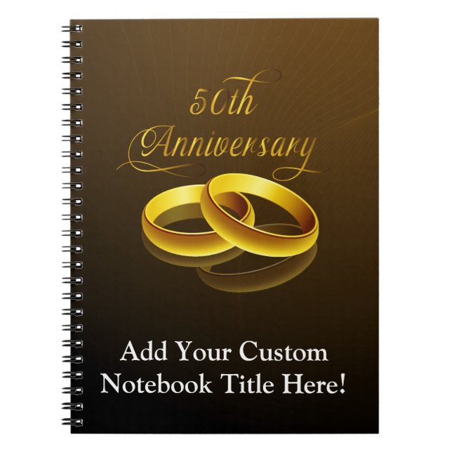 50th Anniversary | Gold Script Notebook (Front)
