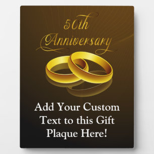 50th Anniversary Gold Script Plaque