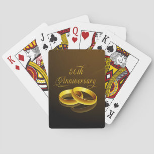 50th Anniversary Gold Script Playing Cards