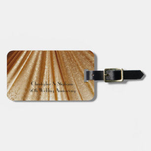50th Anniversary Gold Wedding Anniversary Bag Luggage Tag