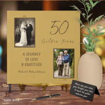 50th Anniversary Guest Book – Gold