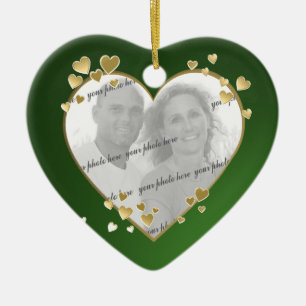 50th Anniversary Heart Photo Keepsake Ceramic Ornament