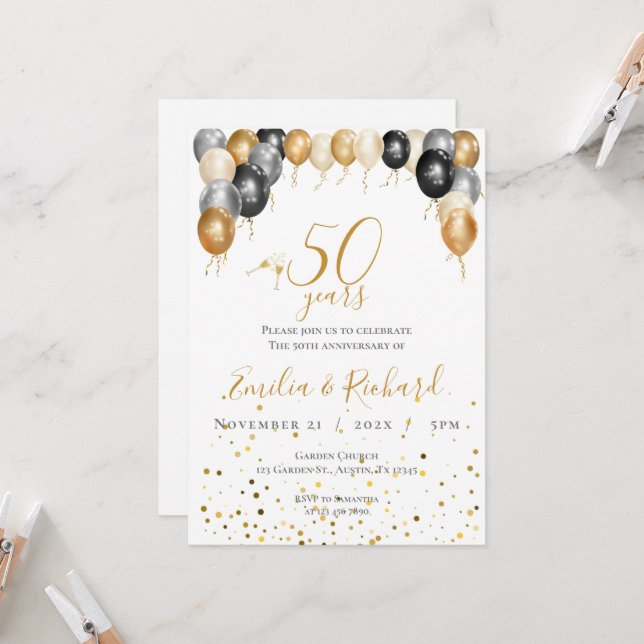 50th anniversary invitation (Front/Back In Situ)