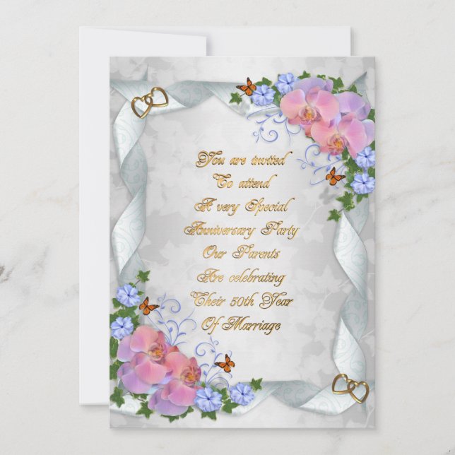 50th Anniversary invitation for parents (Front)