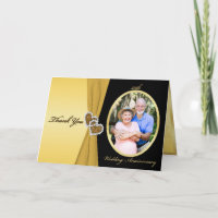 50th Anniversary Joined Hearts Thank You Card