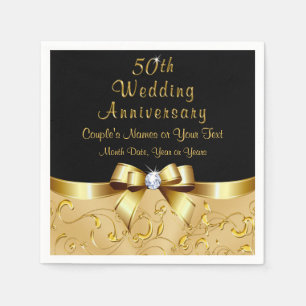 50th Anniversary Napkins, Personalized in 3 Sizes Napkin