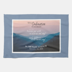 50th Anniversary of Ordination Congratulations Kitchen Towel