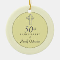 50th Anniversary of Priest with Embossed Cross