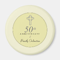 50th Anniversary of Priest with Embossed Cross