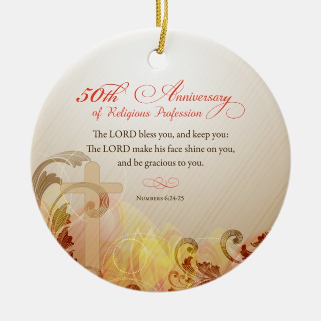 50th Anniversary of Religious Profession, Nun Ceramic Ornament (Front)