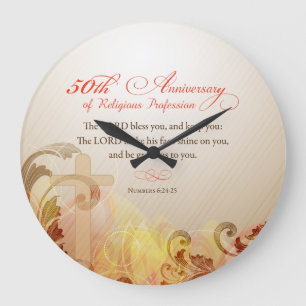 50th Anniversary of Religious Profession, Nun Large Clock