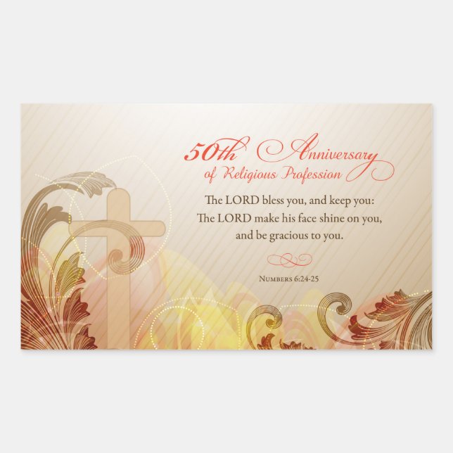 50th Anniversary of Religious Profession, Nun Sticker (Front)