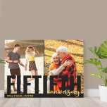 50th Anniversary Oversized Typography 2 Photo Canvas Print<br><div class="desc">Create your own unique 50th Wedding Anniversary gallery wrapped canvas with 2 of your favourite pictures. The photo template is ready for you to upload your photos (which are displayed in portrait format) and you can further personalize with your names and wedding date. The design features modern oversized typography and...</div>
